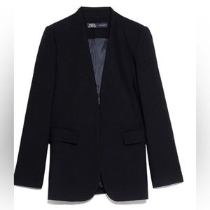 ZARA Suit Inverted Lapel Collar Blazer and Asymmetric bottom 3/4 pants